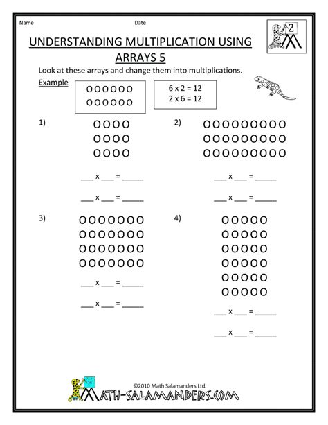 First grade math units that are research based and designed specifically for first grade teachers and their students. Multiplication Arrays Worksheet Pdf - multiplication and ...