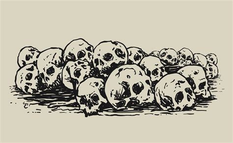 Pile Of Human Skulls 16416964 Vector Art At Vecteezy