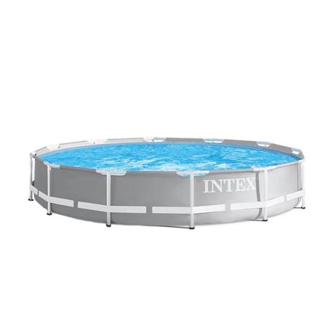 Intex 12 Ft X 30 In Durable Prism Steel Frame Above Ground Swimming