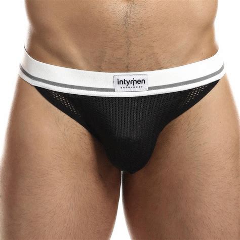Intymen Sexy Mesh Jock String Mens Micro Pouch Backless V Shaped
