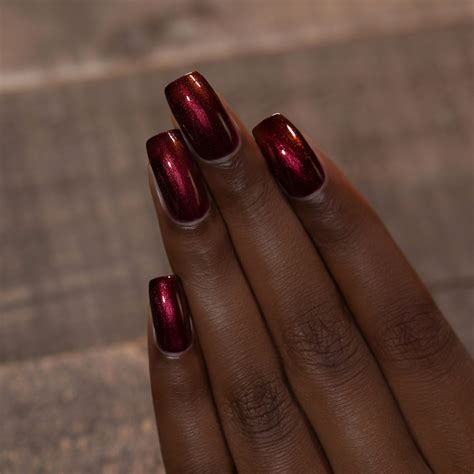 Dear Santa Deep Burgundy Duochrome Nail Polish By Ilnp