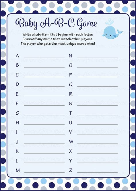 Pin On Baby Shower Games And Activities