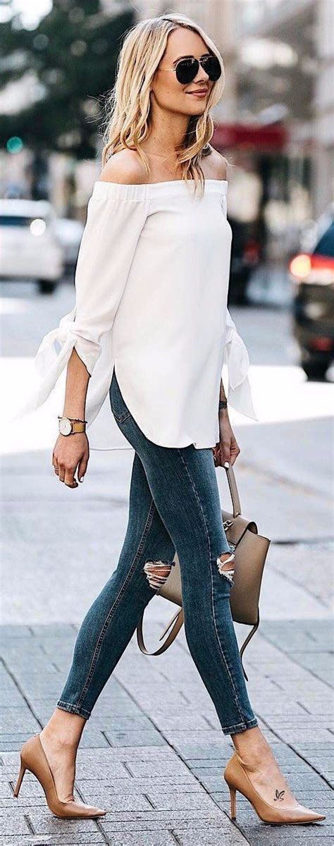 Classy Jeans Outfit Ideas Casual Wear Spring Outfits For Women Bell Sleeve Casual Wear