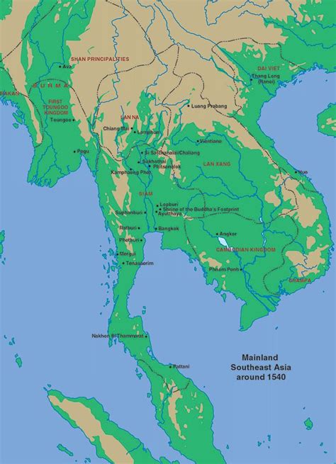 The Kingdom Of Siam The Art Of Central Thailand แผนที่