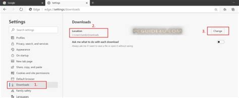 Change Download Location Of Microsoft Edge Pcguide4u