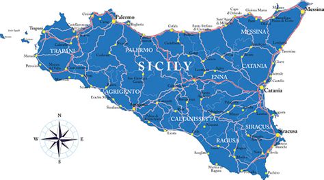 Sicily Map Stock Illustration Download Image Now Istock