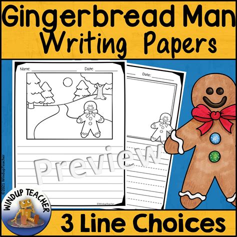 Gingerbread Man Writing Papers Classful