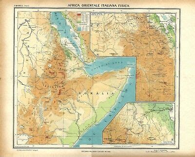 Africa map after treaty of versailles: Carta geografica antica AFRICA ORIENTALE ITALIANA 1939 Old ...