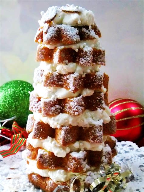 Closeup of golden coffee beans. Pandoro Christmas Tree Cake with Amaretto and Mascarpone ...