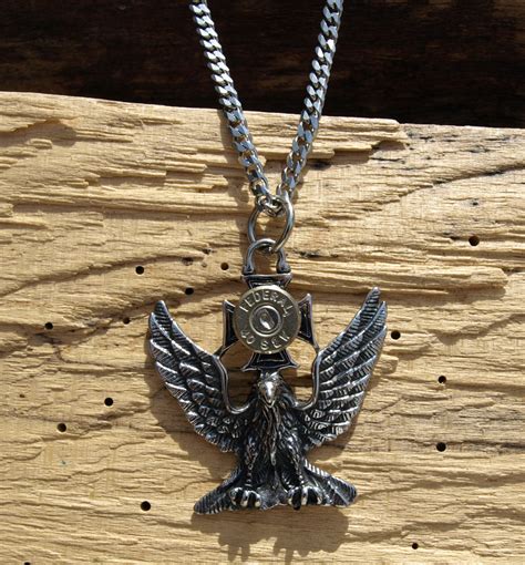 Stainless Steel Eagle Cross Necklace With 380 9 38 357 Etsy