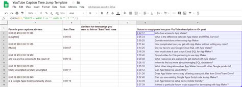 It offers the facility to. Using your YouTube subtitles file and Google Sheets to ...