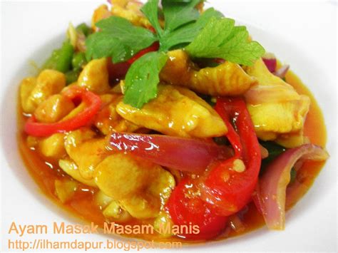 Resepi ni dya olah sendiri sebab teringin sangat nak makan ayam tapi rasa masam, manis dan ada bau sos ikan. Ilham Dapur: Ayam Masak Masam Manis