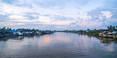 Beautiful View Of Martapura River In The Morning In Banjar South