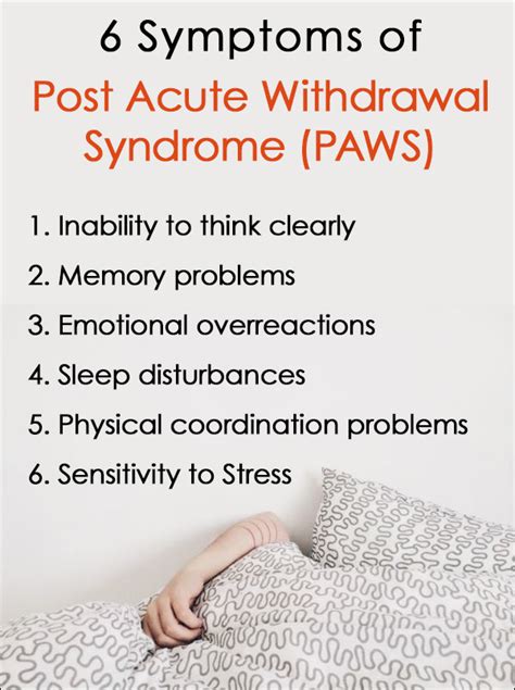 Post Acute Withdrawal Syndrome And Paws Symptoms