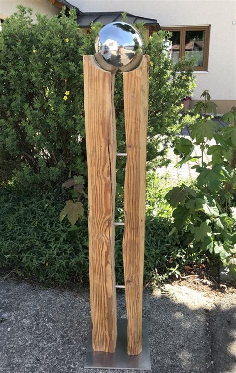 Auf gartentipps.com findest du viele tolle tipps für deinen garten. Altholzbalken mit Silberkugel Modell:11 | Gartenkugeln ...