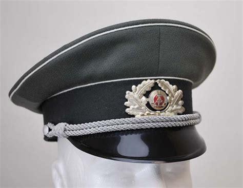 East German Army Officer Visor Hat Like New From Hessen Surplus