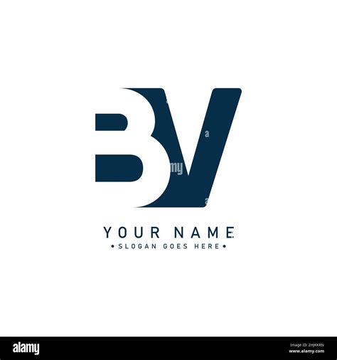 Simple Business Logo For Initial Letter Bv Alphabet Logo Monograma