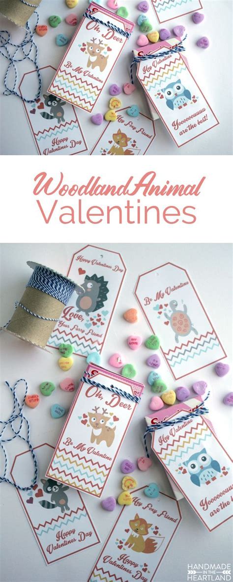 Woodland Animal Valentine Tags Free Printable Valentines For Ts Or