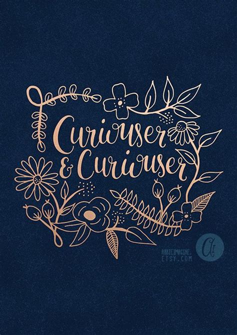 By alice and her sisters. Curiouser and Curiouser - Alice in Wonderland Print ...