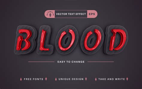 Bloody Editable Text Effect Font Style 2