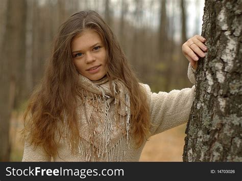 120 Pretty Girl Birch Tree Free Stock Photos Stockfreeimages