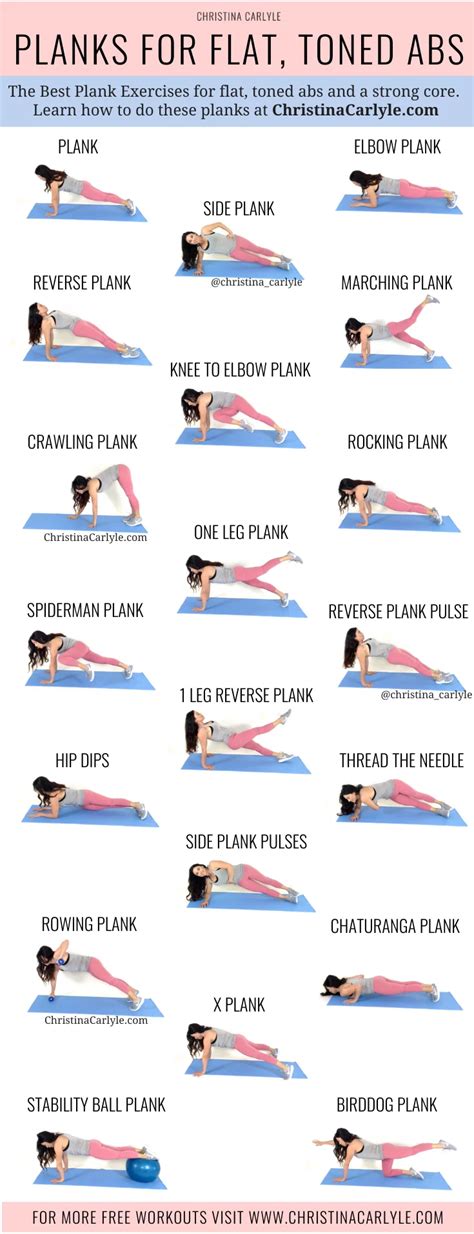 20 Planks For Abs Plank Exercises And Benefits Christina Carlyle