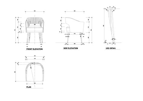 Chair Detail Drawing Autocad ~ Miscellaneous Chair Blocks Cad Drawing