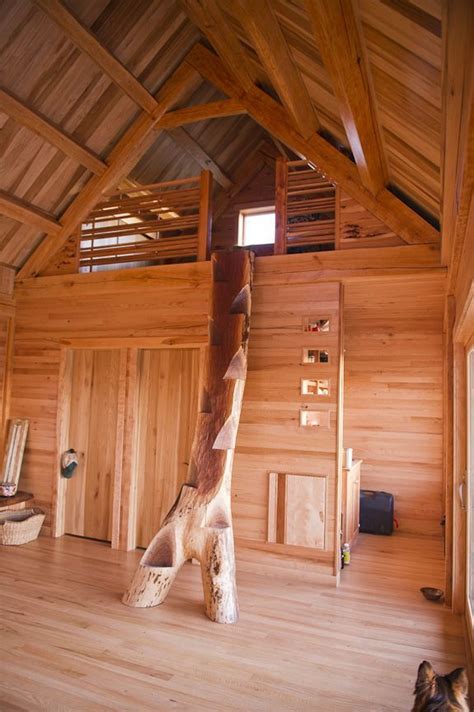 Natural Tree Loft Ladder Need It Cottage Stairs Tiny House Stairs Tiny House Loft Bunk