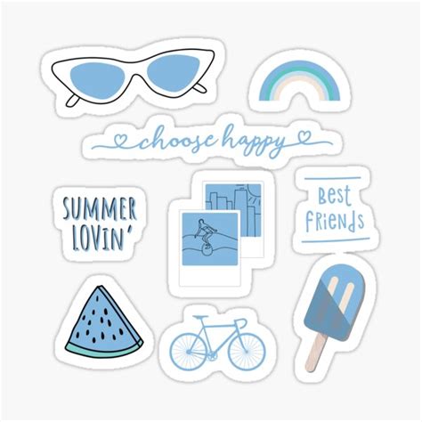 Blue Aesthetic Stickers Redbubble