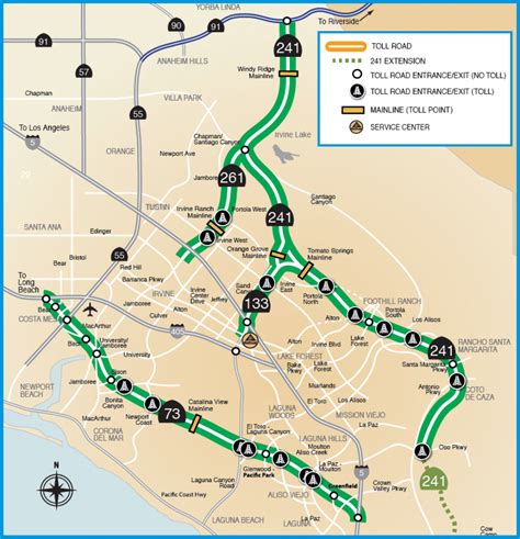 Southern California Toll Roads Map Printable Maps
