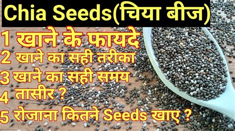 Chia Seeds Benefits In Hindi चिया बीज के फायदेchia Seeds For