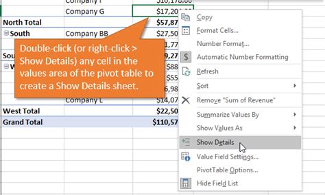 How To Show Cell Value In Pivot Table