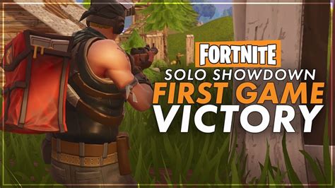 Solo Showdown First Game Victory Fortnite Battle Royale Youtube
