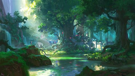 Download Anime Forest Scenery 4k Wallpaper By Tamit90 Anime 4k