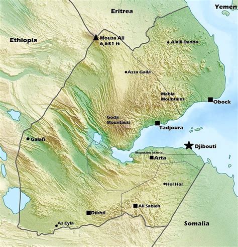 Carte De Djibouti Plusieurs Cartes Du Pays En Afrique