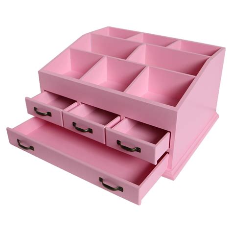 Makeup organizer, kuala lumpur, malaysia. Wooden 4 Drawer Jewellery Cosmetic Makeup Storage Display ...