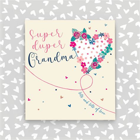 Greeting Card Super Duper Grandma Card Molly Mae