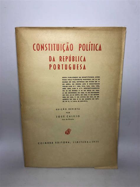 Constitui O Pol Tica Da Rep Blica Portuguesa Oeiras E S O Juli O Da