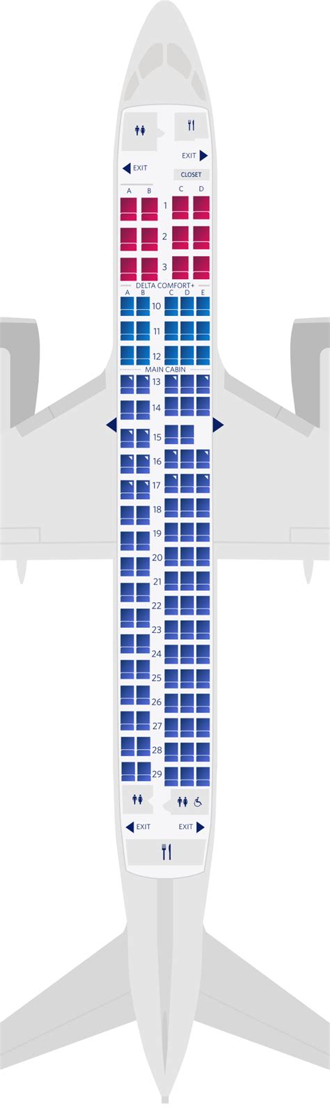 Delta Airlines Flight Seating Plan