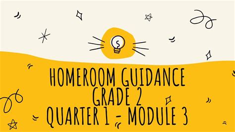Melc Based Homeroom Guidance Grade 2 Quarter 1 Module 3 Youtube