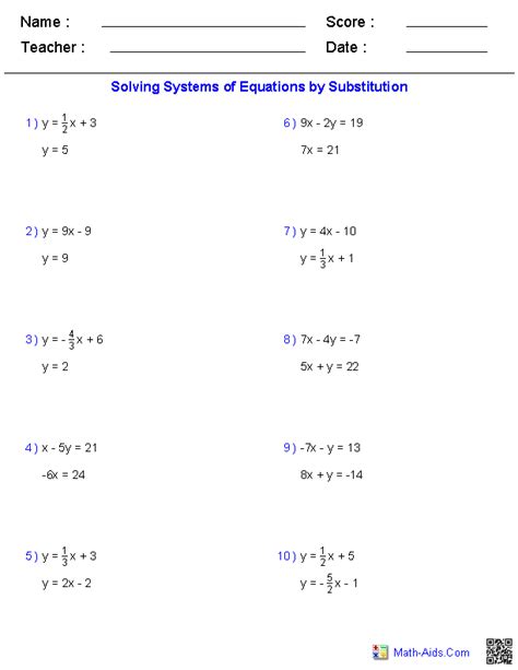 Math Equations For 8th Graders