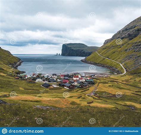 Tjornuvik Beautiful Town In The Faroe Islands Sit On The North Coast