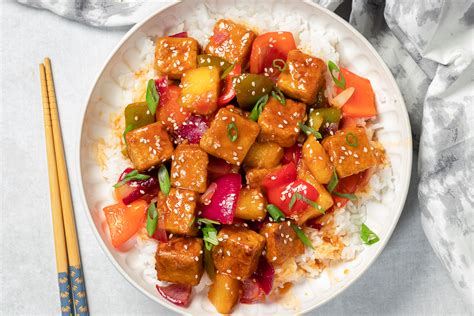 Sweet And Sour Tofu Vegan And Oil Free Recipes Zardyplants
