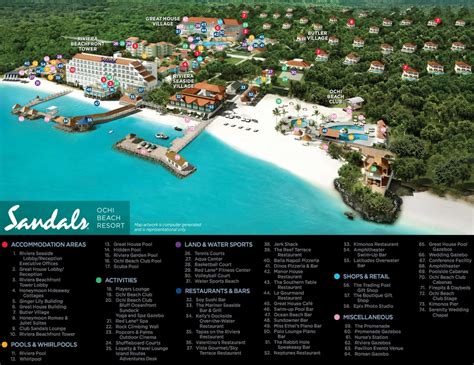 Resort Map Sandals Ochi Beach Resort Ocho Rios Jamaica
