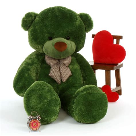 72in Life Size Green Teddy Bear Lucky Cuddles Giant Teddy Brand