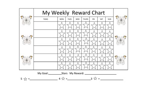 Reward Chart Template Word