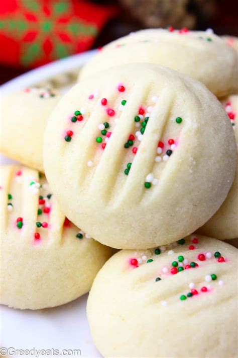 Makes 3 dozen servings, 537 calories per serving ingredients: Whipped Shortbread Cookies (Christmas Cookies) - Greedy Eats
