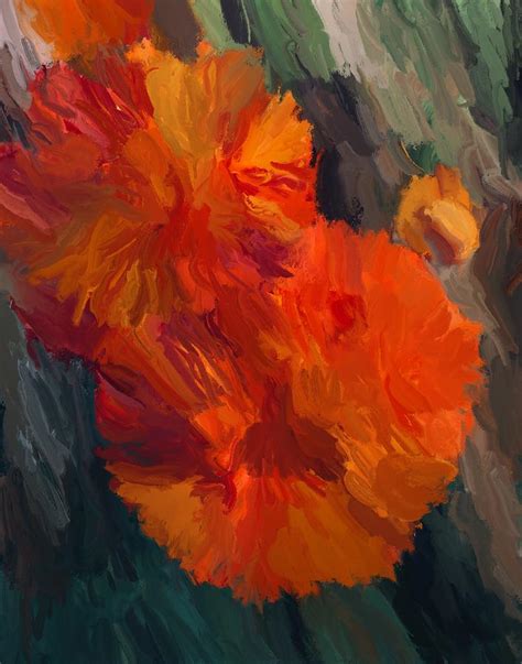 Marigolds In Bloom Digital Art By Michelle Hoffmann Fine Art America
