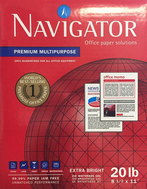 Navigator Premium Multipurpose Paper 20lb Paper 85×11 97