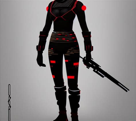Krea Ai Game Art Design Of Futuristic Assassin Type Charac